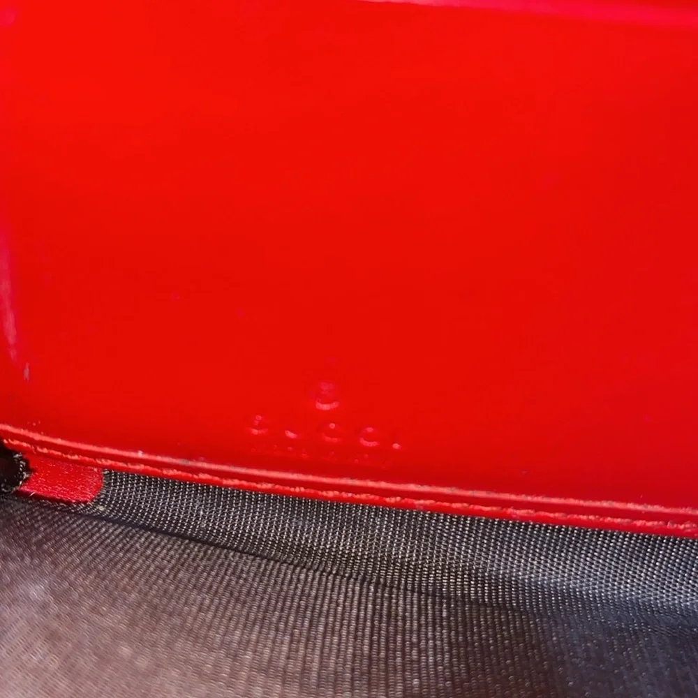 Beautiful red Gucci Guccissima bow zip wallet. β€οΈ - Picture 12 of 12
